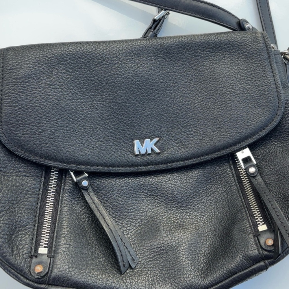 Michael Kors Black Pebbled Leather Satchel